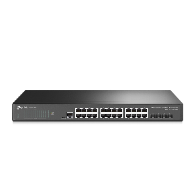 TP-Link Managed Switch L2+ JetStream, 24 porty gigabitowe, 4 sloty SFP+ 10 GE (TL-SG3428X) TP-Link Managed Switch L2+ JetStream, 24 porty gigabitowe, 4 sloty SFP+ 10 GE (TL-SG3428X)