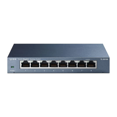 TP-Link TL-SG108 commutateur réseau Non-géré L2 Gigabit Ethernet (10/100/1000) Noir (TL-SG108)