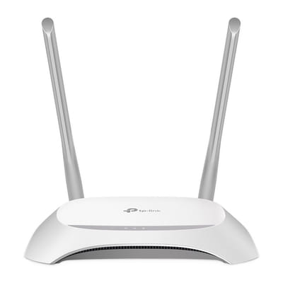 TP-LINK TL-WR840N جهاز توجيه لاسلكي إيثرنت سريع أحادي النطاق (2.4 GHz) رمادي، أبيض (TL-WR840N)