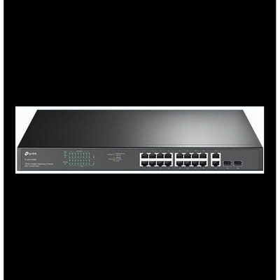 TP-LINK TL-SG1218MP commutateur réseau Fast Ethernet (10/100) Connexion Ethernet, supportant l'alimentation via ce port (PoE) Noir (TL-SG1218MP)