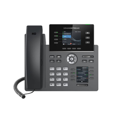Grandstream Networks GRP2614 fixed phone Black 4 lines TFT Wifi