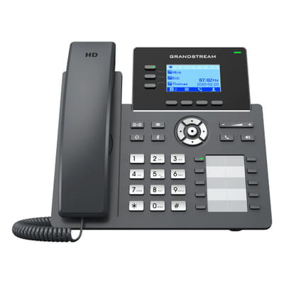Grandstream Networks GRP2604P Fixed Phone Black 3 Lines LCD
