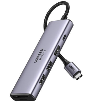 Ugreen 6-in-1 USB-C Hub Argent
