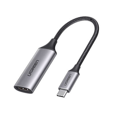Ugreen 70444 كابل فيديو ومحول HDMI نوع A (قياسي) ألمنيوم، أسود