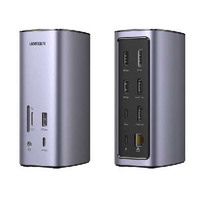 Ugreen USB-C Docking Station 12-in-1 Avec fil Argent