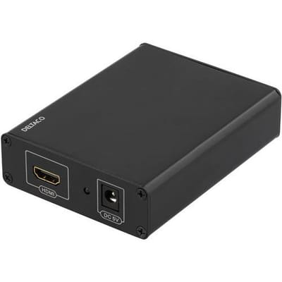 Deltaco HDMI-VGA video cable and adapter HDMI Type A (Standard) VGA (D-Sub) + 3.5 mm Black