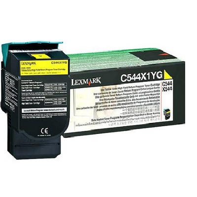 Lexmark C544, X544 Yellow Extra High Yield Return Programme Toner Cartridge (4K) Cartouche de toner Original Jaune (C544X1YG)
