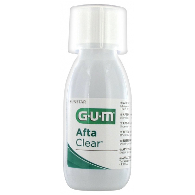 Bain De Bouche 120ml AftaClear Aphtes Et Lesions Buccales Gum Bain De Bouche 120ml AftaClear Aphtes Et Lesions Buccales Gum