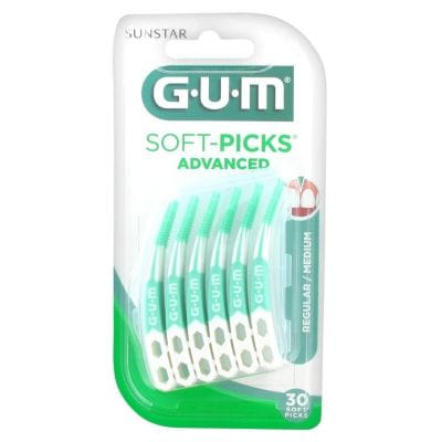 Gum Soft Picks Advanced - Fluorinated Interdental Sticks x 30