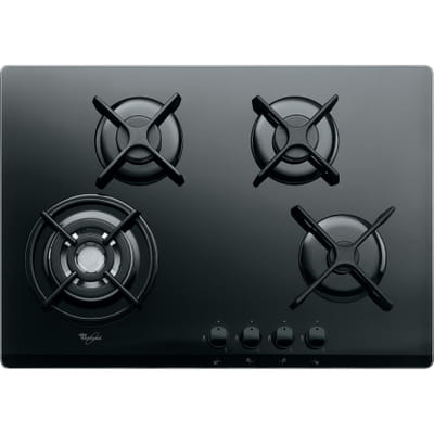 Whirlpool AKT 5000/NB plaque Noir Intégré (placement) Gaz 4 zones