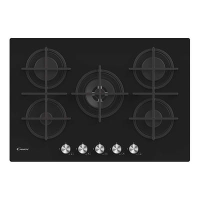 Candy CVG74WPB Black Built-in (placement) 74.5 cm Gas 5 zones