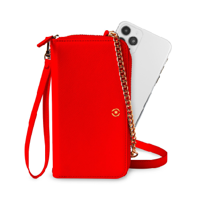 Celly Venere coque de protection pour téléphones portables 16,5 cm (6.5") Étui avec portefeuille Rouge