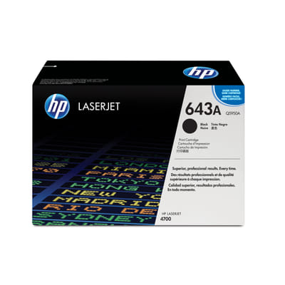 خرطوشة حبر أصلية سوداء HP 643A (Q5950A)