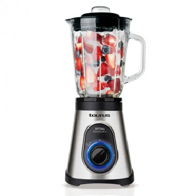 Taurus Optima Magnum 6 1,5 L Mélangeur de table 600 W Noir, Acier inoxydable