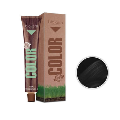 Salerm Cosmetics Biokera Color hair dye Black 70 ml