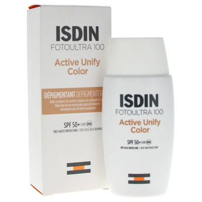 Crème solaire visage teintée dépigmentante SPF50+ 50ml Active Unify Color Fotoprotector Isdin