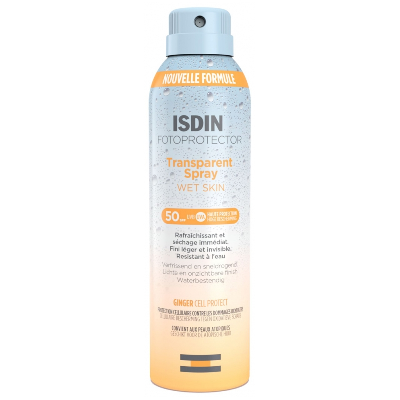 Isdin Fotoprotector Transparent Spray Wet Skin SPF50 250 ml Isdin Fotoprotector Transparent Spray Wet Skin SPF50 250 ml
