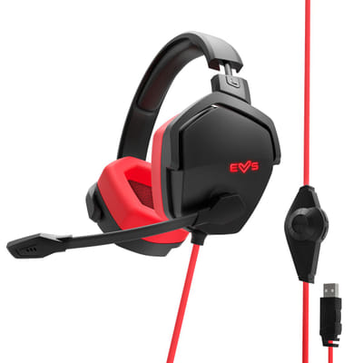 Energy Sistem ESG 4 Surround 7.1 سماعات رأس سلكية مع حزام لعب USB Type-A أسود، أحمر