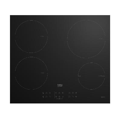 Beko HII64200MT plaque Noir Intégré (placement) 60 cm Plaque avec zone à induction 4 zones