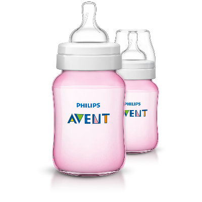 Philips AVENT SCF564/62 biberon 260 ml Polypropylène (PP) Rose, Blanc