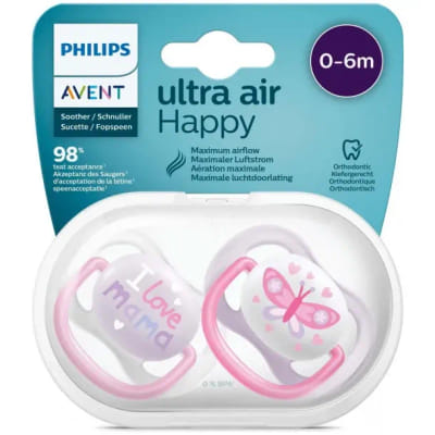 Avent Natural Ultra Air Pacifier 0-6 months Pink