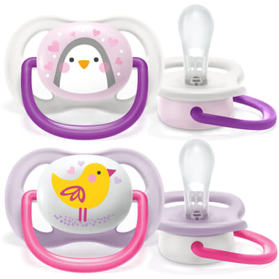 Philips AVENT SCF080/06 Baby Nipple Ultra Soft Orthodontic Silicone Pink, Purple, Yellow