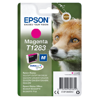 Epson Fox Cartouche "Renard" - Encre DURABrite Ultra M (C13T12834012) Epson Fox Cartouche "Renard" - Encre DURABrite Ultra M (C13T12834012)