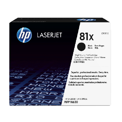 HP 81X toner LaserJet noir authentique grande capacité HP 81X toner LaserJet noir authentique grande capacité