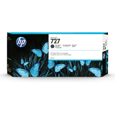 HP 727 DesignJet matte black ink cartridge, 300 ml (C1Q12A)