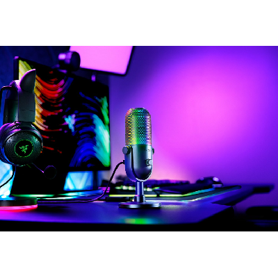 Razer Seiren V3 Chroma Noir Microphone de tablette Razer Seiren V3 Chroma Noir Microphone de tablette