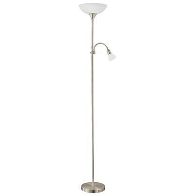 EGLO Up 2 éclairage au sol E27 85 W Nickel, Blanc
