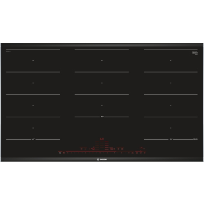 Bosch Serie 8 PXX975DC1E plaque Noir, Acier inoxydable Intégré Plaque avec zone à induction 5 zone(s)
