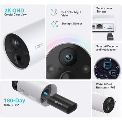 TP-LINK TAPO C420S1 WIFI Security Camera Battery + Connection Hub (TAPOC420S1)