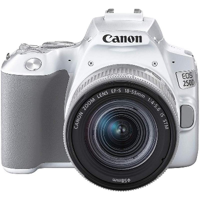 Canon EOS 250D, blanc + objectif EF-S 18-55mm f/4-5.6 IS STM (3458C001AA)