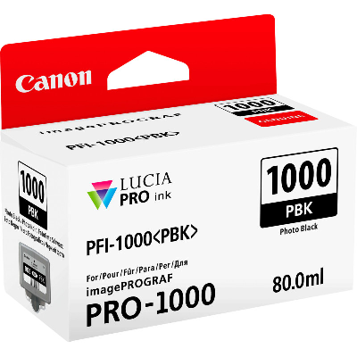 Canon PFI-1000PBK Noir photo - Cartouche d'encre Canon d'origine (0546C001AA) Canon PFI-1000PBK Noir photo - Cartouche d'encre Canon d'origine (0546C001AA)