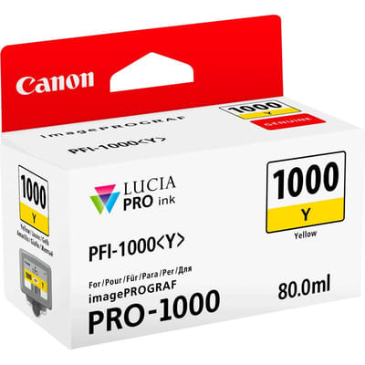 Canon PFI-1000Y Yellow - Original Canon Ink Cartridge (0549C001AA)