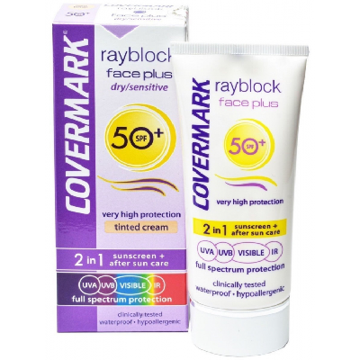 Covermark – Rayblock Face Plus Teintée Beige SPF50+ – 50 Ml