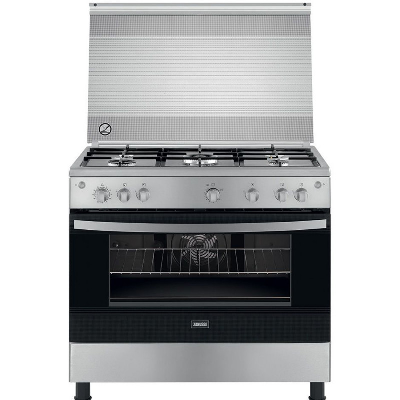 CUISINIERE 5F A GAZ FOUR GEANT INOX 90 cm EN FONTE ZANUSSI CUISINIERE 5F A GAZ FOUR GEANT INOX 90 cm EN FONTE ZANUSSI