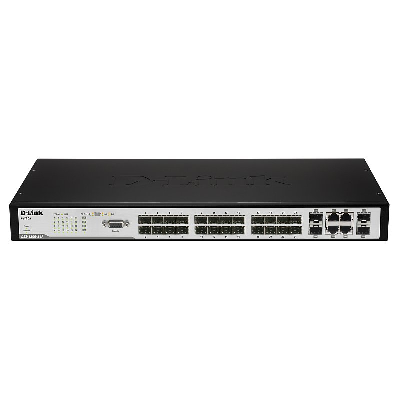 D-Link DES-3200-28/E commutateur réseau Géré L2 Connexion Ethernet, supportant l'alimentation via ce port (PoE) 1U Noir, Gris