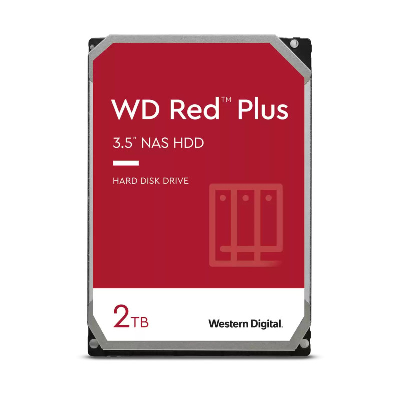 Disque Dur 3.5&quot; Western Digital WD Red Plus 2 To 5400 RPM (WD20EFPX) pour serveur NAS