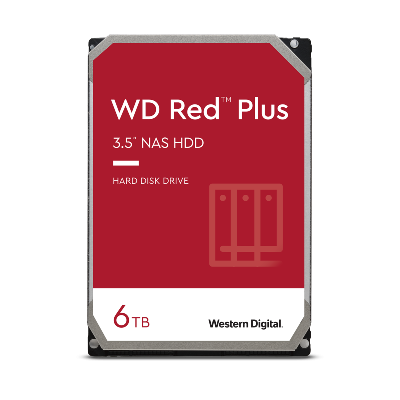 Disque Dur 3.5&quot; Western Digital WD Red Plus 6 To 5400 RPM (WD60EFPX) pour serveur NAS