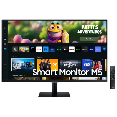 Écran intelligent 27" Samsung M5 avec télécommande (LS27CM500EMXZN)