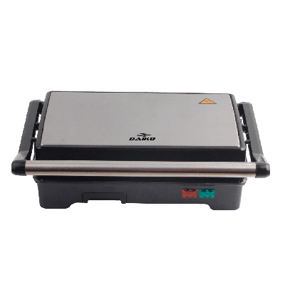 Grill panini en acier inoxydable Ouverture à 90° et 180° DAIKO PN-2104DK