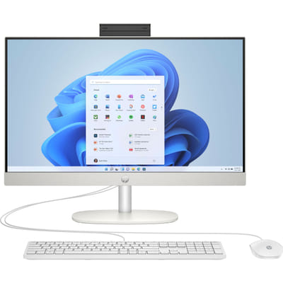 HP 24-cr0016nk Intel® Core™ i5 i5-1235U 60.5 cm (23.8") 1920 x 1080 pixels Touchscreen All-in-One PC 16 Go DDR4-SDRAM 1 To SSD Windows 11 Home in S mode Wi-Fi 6 (802.11ax) White