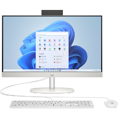 HP 24-cr0016nk Intel® Core™ i5 i5-1235U 60,5 cm (23.8") 1920 x 1080 pixels Écran tactile PC All-in-One 16 Go DDR4-SDRAM 1 To SSD Windows 11 Home in S mode Wi-Fi 6 (802.11ax) Blanc