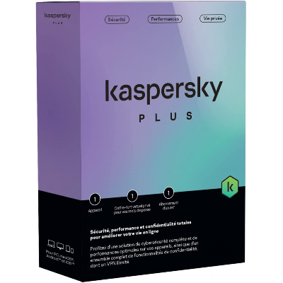 Kaspersky Plus - 1 Poste / 1 an (KL10428BAFS-FFPMAG)