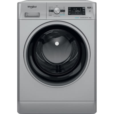 Whirlpool Front Load Washing Machine, 8kg, 1200RPM, 6th Sense, Silver, FFWB 8248 SBS V NA