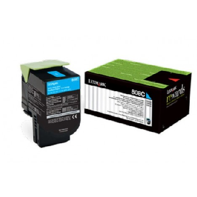 Lexmark 80C80C0 Cartouche de tonerOriginal Cyan Lexmark 80C80C0 Cartouche de tonerOriginal Cyan