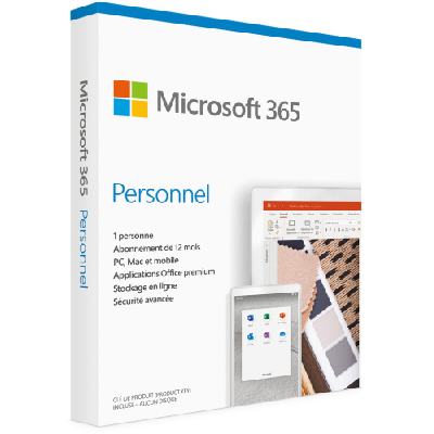 Microsoft 365 Personal Français - 1 an / 1 PC (QQ2-01735)