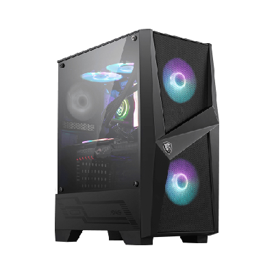 MSI MAGFORGE100R unité centrale Midi Tower Noir, Transparent